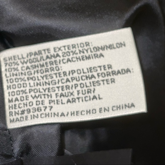 St John Bay Woman Wool/Cashmere Blend Hoody Coat Size S - Picture 6 of 6